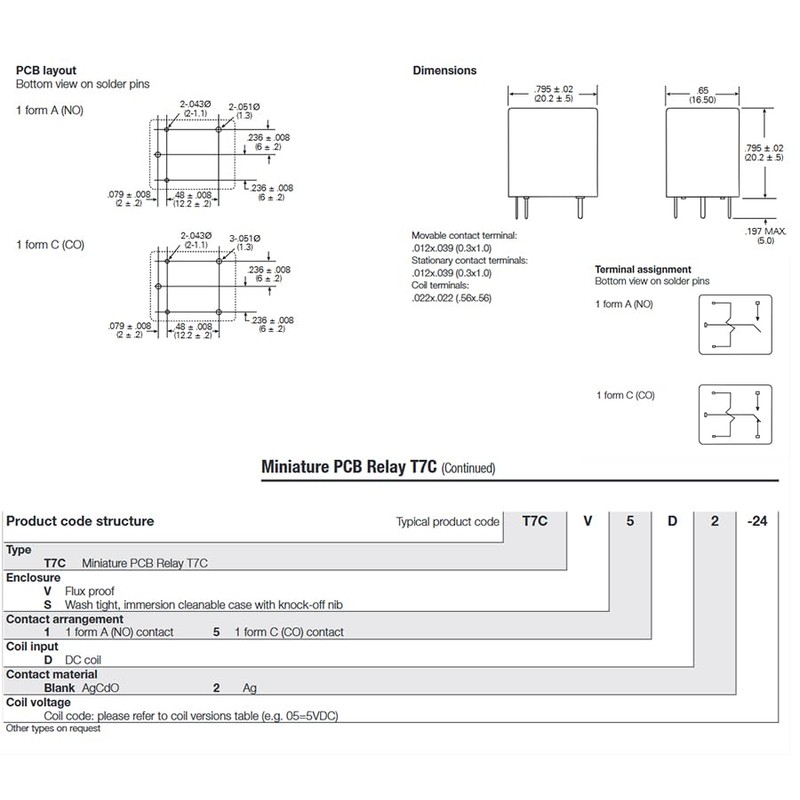 2PCS T7CS5D-24 24VDC Power Relay Same as JZC-22FFC15D24VDC