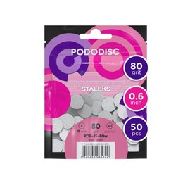 STALEKS PRO PODODISC S 80 Grit Replacement Pads White (Pack of 50)