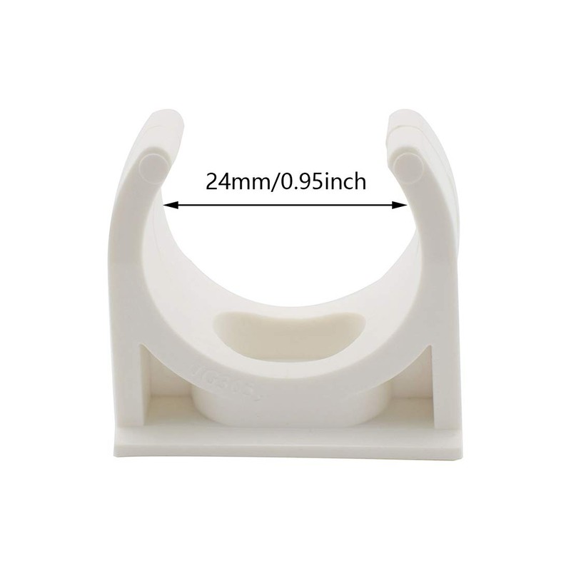 SDTC Tech 12-Pack U-Shaped PVC Water Pipe Clamps Fit for