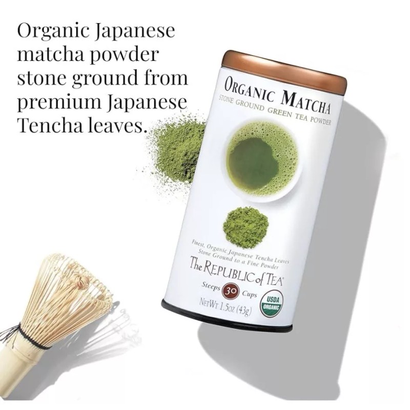 Republic of Tea Organic Matcha Stone Ground Green Tea Powder