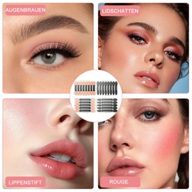 80 Stück Lidschatten Applikator, Schwamm Lidschattenpinsel, Dual Ended Ovale Make Up Lidschatten, Doppelseitige Schwammaufträger, Kleine Pinsel für Frauen und Mädchen (4 Stile) (schwarz 1)