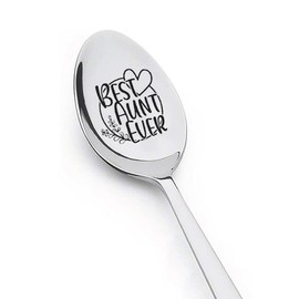 Gift for Aunt Auntie from Niece Nephew Best Aunt Ever Gifts Spoon for Aunty Aunts Birthday Christmas Gift for Auntie Aunt Coffee Tea Spoon