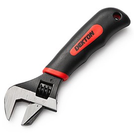 DEKTON DT20310 2-in-1 Stubby Adjustable Wrench, Silver