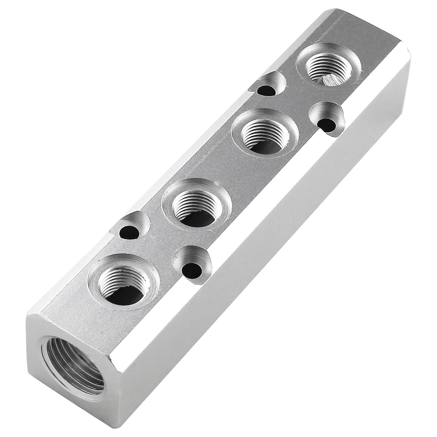 LDEXIN 4 Way Pneumatic Manifold Air Distribution Block, Compressed Air ...
