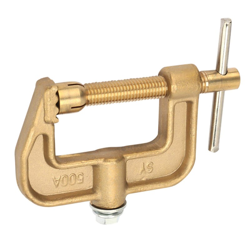 Welding Ground Clamp, 500A Brass Material Classical G Shape Ground
