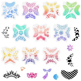 CODIRATO 10 PCS Journal Stencils for Crafts, Reusable DIY Stencil Templates Assorted Drawing Painting Template Reusable Shapes Stencils Scale Templates for Card Making, Journals, DIY Albums, Diary