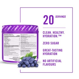 BioSteel Hydration Mix, Great Tasting Hydration with Zero Sugar, and No Artificial Flavours or Preservatives, Grape Flavour, 20 Servings per Tub