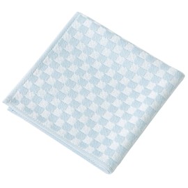 楠橋紋織 ハンカチタオル わた音 しゅす織り ブルー 約25×25cm 1-61157-86-B