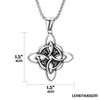 HannaFires Nordic Vintage Celtic Knot Pendant Viking Necklace Retro Accessory