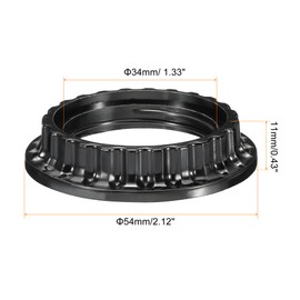 PATIKIL 3 Pcs E26 Light Socket Ring Lampshade Holder Adapter Ring for Light Fixtures Black