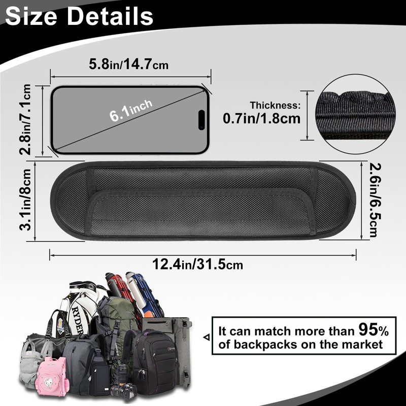 FIEIL 2 Pack Breathable Universal Shoulder Pad, 3D Cushion Air