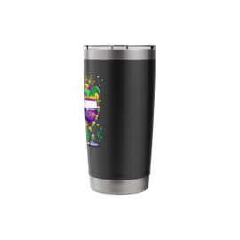 Mardi Gras Glasses Of Wines Drinking Group Masked Parades Stainless Steel Insulated Tumbler