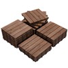 Yaheetech 27PCS Interlocking Patio Deck Tiles 12 x 12in Wood
