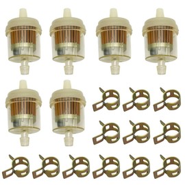 Strongthium 1/4 Gas Inline Fuel Filter Replacement for 6mm-7mm ATV Scooter Go Kart Dirt Bikes Snow Blower Motorcycle Lawn Mower Taotao Small Tractors Snow Mobiles Garden Tillers Generators
