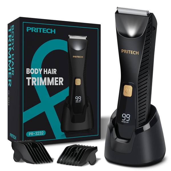 PRITECH PRITECH Pubic Hair Trimmer for Men - Waterproof Body