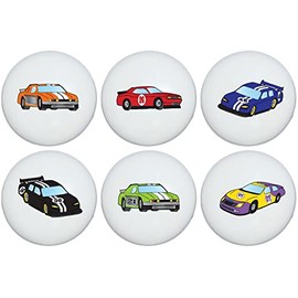 Stock Car Race Dresser Drawer Cabinet Knob for Nursery Room Decor
