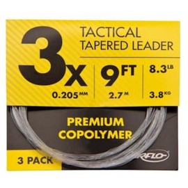 Airflo TAPERED TACTICAL MONO LEADER HIGH TECH 9' 2X 3-PACK