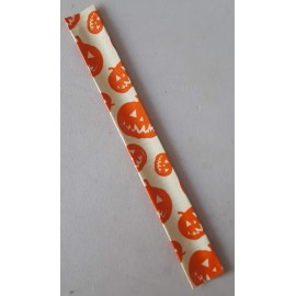 Jack o Lantern Pumpkin Glow in the Dark Slap Bracelet handmade duck duct tape