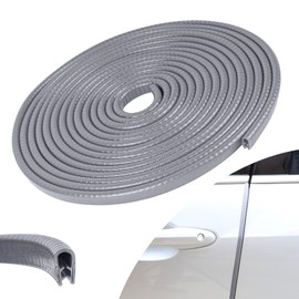 Wuyaoyao 13.1Ft (4M) Car Door Edge Guards, Rubber U Shape Automotive Door Entry Guard Protector Strip, No Glue Required, Universal Vehicle Doors Edge Trim, Exterior Car Accessories (Gray, 13.1FT)