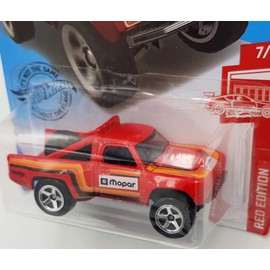 Hot Wheels Red Edition Series 7/12 '87 Dodge D100 64/250, red