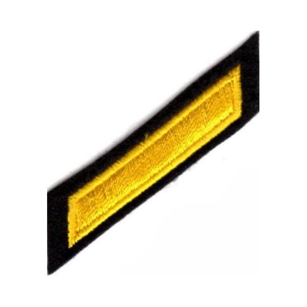 Uniform Service Hash Marks - Medium Gold on Black Felt Backing - 1 Hash