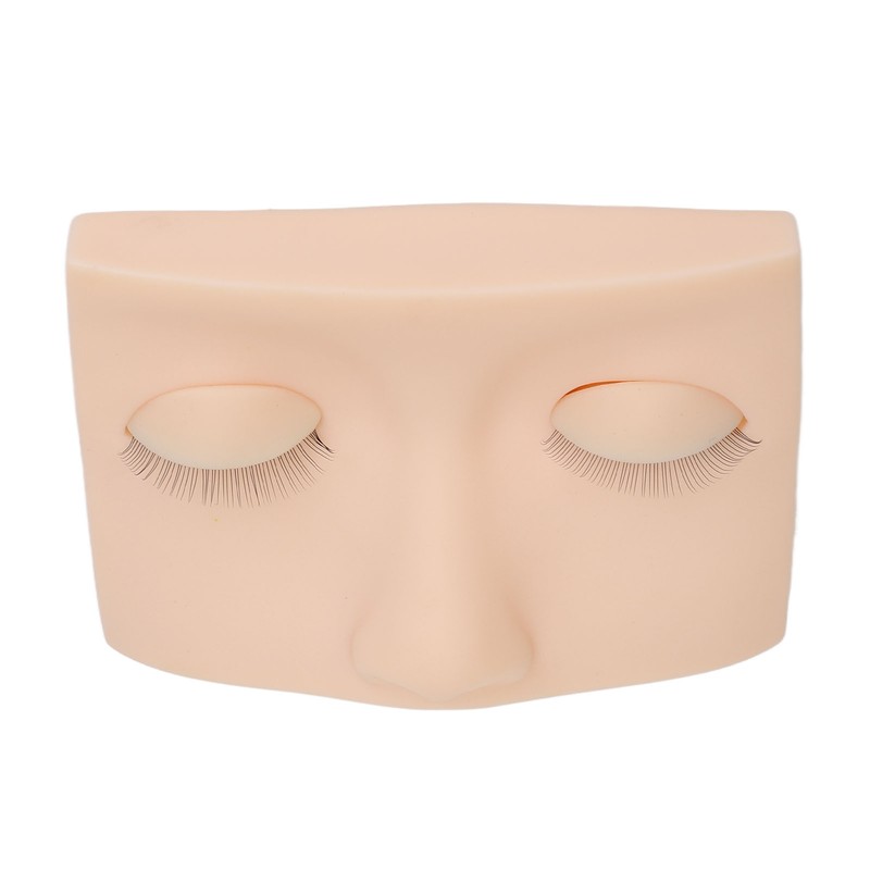 Eyelash Mannequin Head Practice Realistic Half Face Makeup Head Training