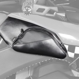 Ballistic Dual Storage Tank Pouches For Can-Am Ryker Waterproof Zipper H40-401CBK By Show Chrome