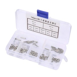 Aqur2020 Rivet Sets, Knurled Shank Rivet, Round Head Connection for Product Labels Nameplates Fastening