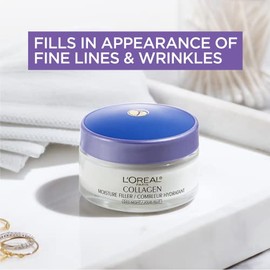 L'Oréal Paris Crema Facial Hidratante con Colágeno 96g – Día y Noche, Antiarrugas, Suaviza Líneas de Expresión, Piel Firme y Radiante