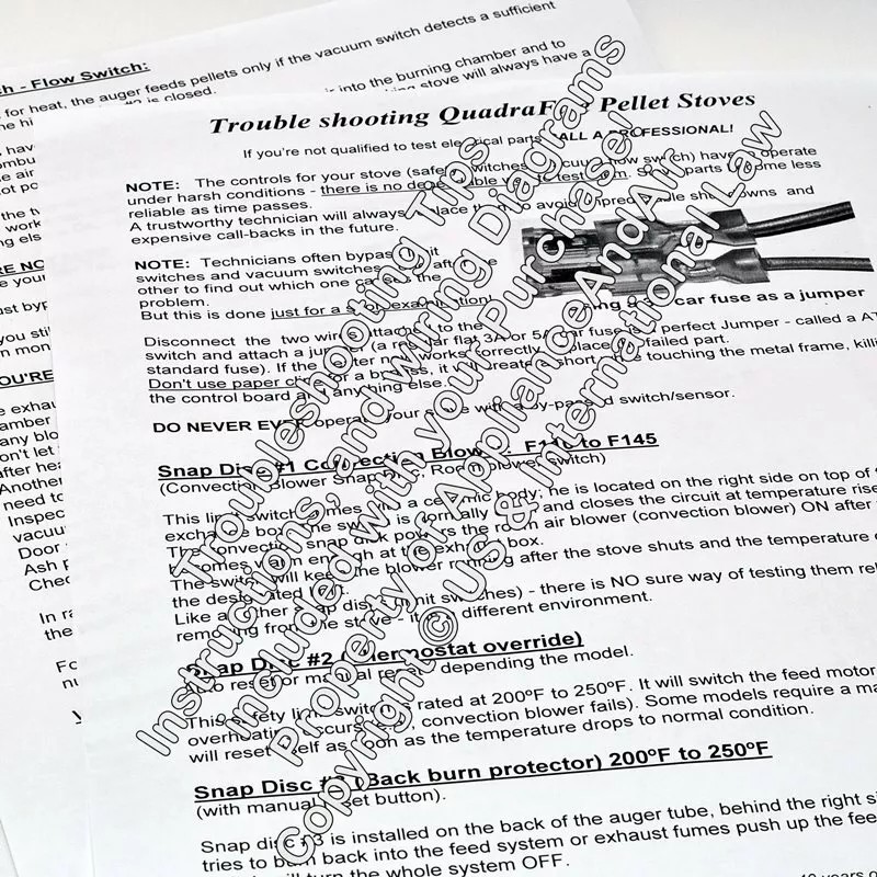 Quadra-Fire SRV230-0950 CERAMIC Fan Switch GB 40 Insert Gas Stove,