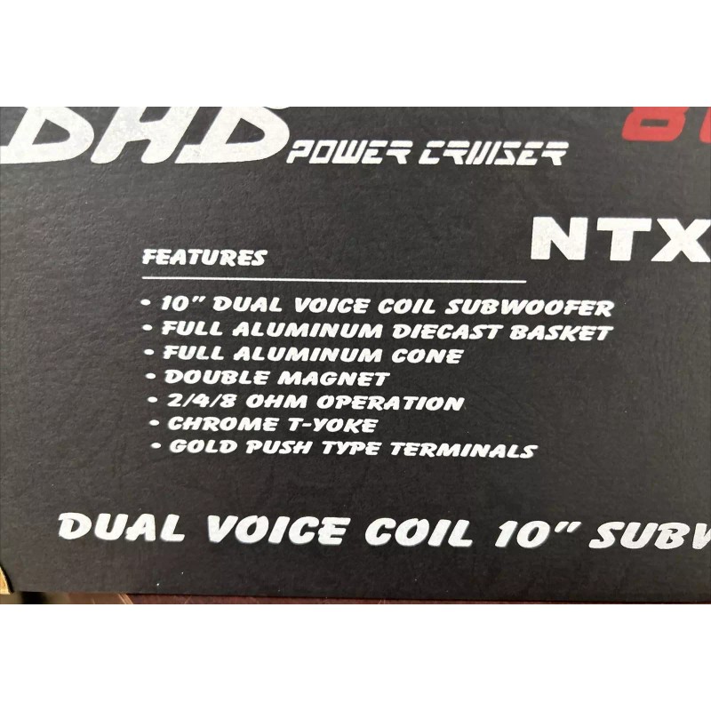 DHD NTX-7410 10” Woofer DVC 800 Watts Max Red Color