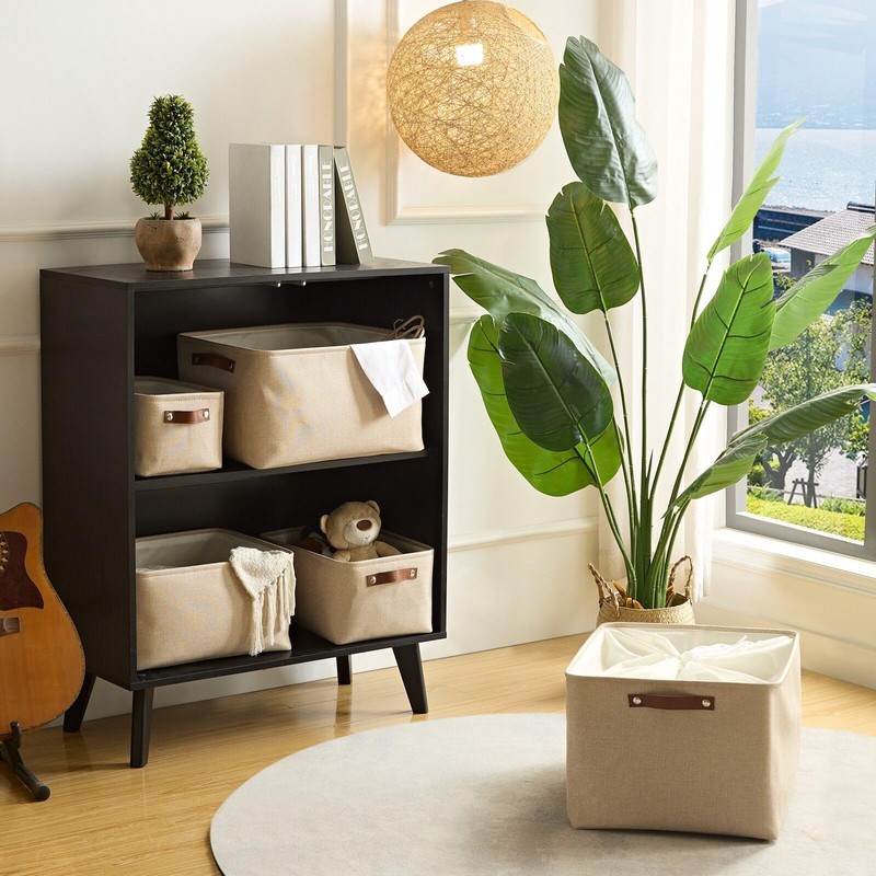 Mangata Fabric Storage Boxes,Collapsible Storage Basket for Books, Baby Toys,