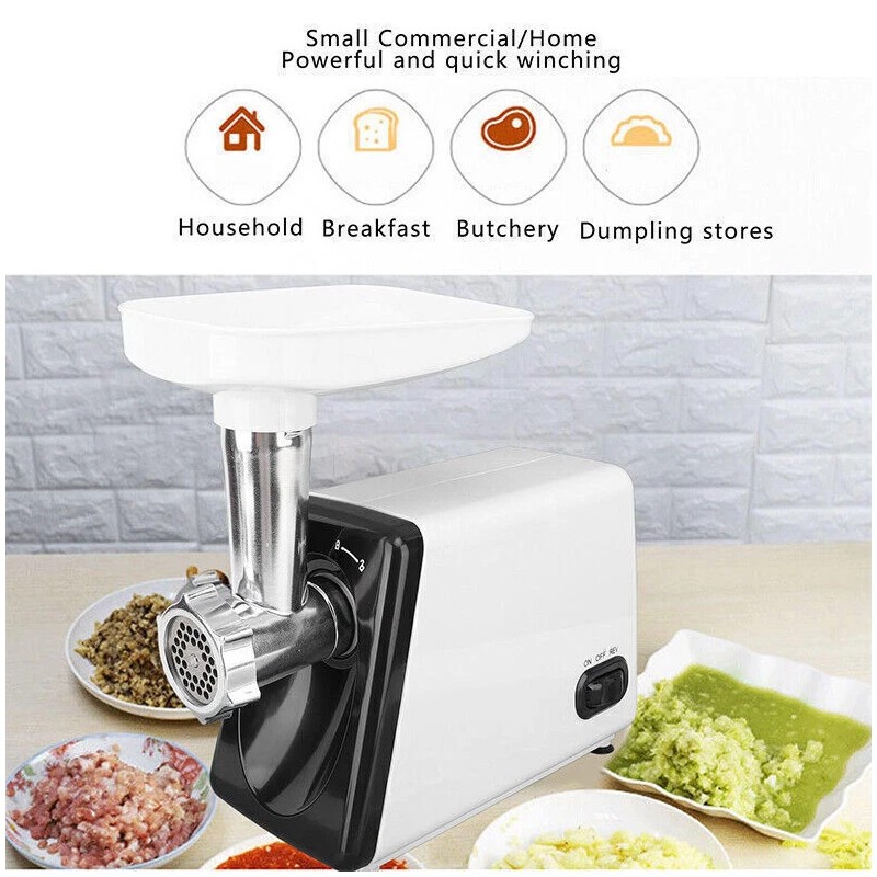 Zuguachi Meat Grinder Electric Commercial Antique Stainless Steel Food Processor