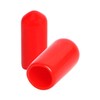 Ohamtes 50PCS ID6mm Red PVC Rubber End Cap, Vinyl Flexible