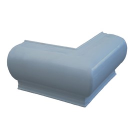 Dock Edge + Prodock Corner Outside Premium Profile Heavy Slant P Dock Guard, Gray