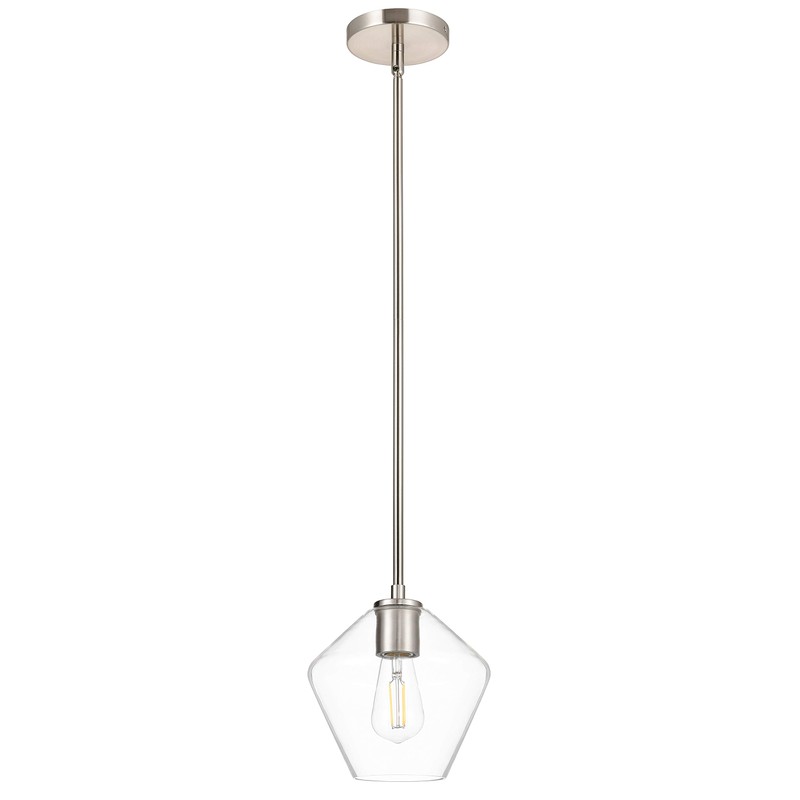 Pendant Lighting for Kitchen Island - Farmhouse Brushed Nickel Pendant