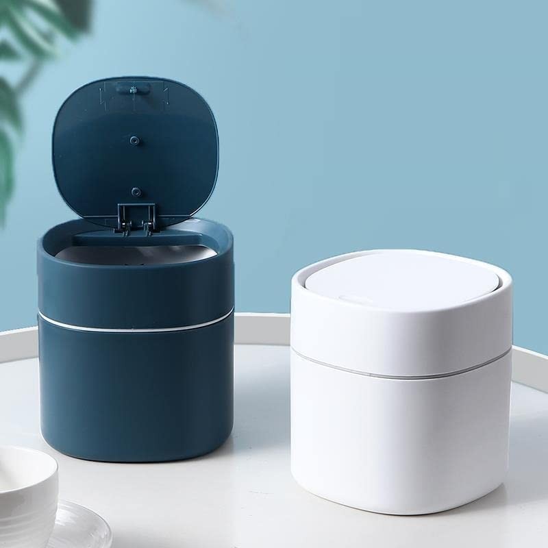 ETRAVEL Small bin office desk bin with lid for countertop,