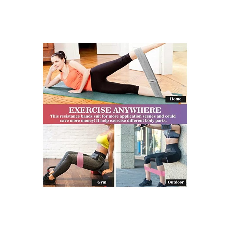 AIMALL Set of 3 Resistance Booty Bands for Women, Hip