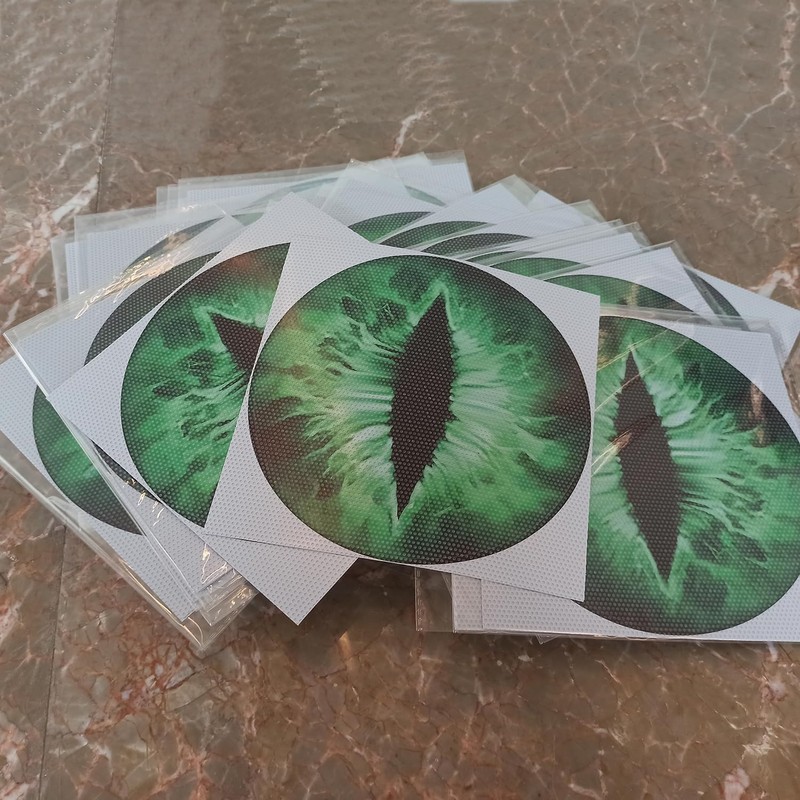 Vyqloren Beast Eyes Headlight Decals, 3D Round Stickers and Decals