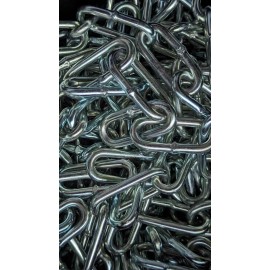 Campbell 2/0 Straight Coil 10' Steel Chain Zinc Plated Electro Galvanized Weld Link 520lb