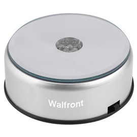 4" Base de Pantalla de 7 LED para Arte en Vidrio de Cristales, Base de Pantalla de Cristal Giratorio de luz Colorida con Adaptador de CA 90° Soporte de exhibición giratorio Base giratoria para figuras