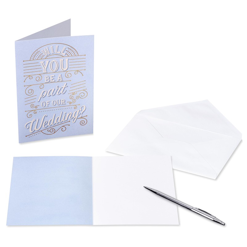 American Greetings Blank Wedding Invitations, (8-Count)