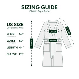 Lacoste Classic Pique Bath Robe, 100% Soft Cotton Terry, Unisex Bathrobe for Adult Women & Men, Luxury Robe for Spa, Super Absorbent & Quick Drying, One Size Fits Most, White