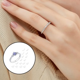 Pack of 16 Ring Reducer, Invisible Ring Size Adjuster for Loose Rings, Ring Protection with 8 Sizes Ring Insert for Reducing, Ring Smaller Size Adjuster for Men, Women