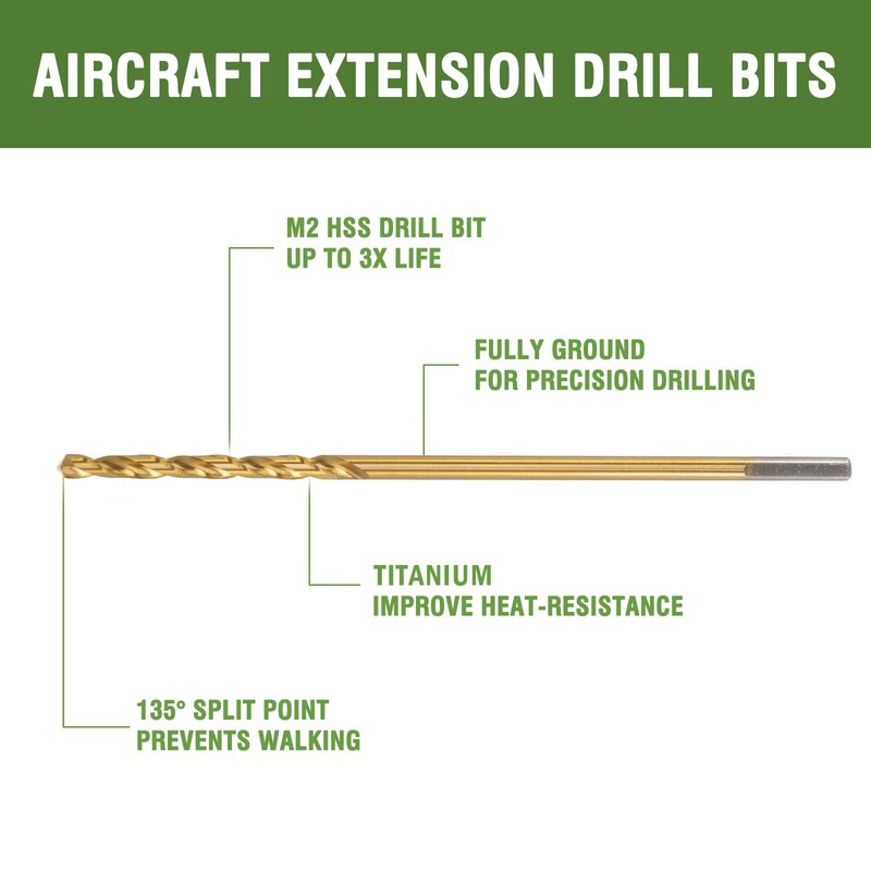 HLOFIZI 1/8 x 6 Inch Extra Long Drill Bits (6