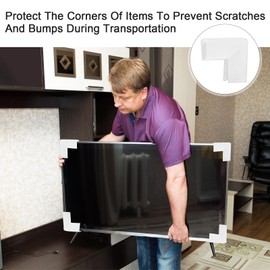 cobee 24 Pcs Foam Corner Protectors for Shipping, TV Frame Moving Edge Protection Corners Cushioning Foam Picture Packing Corners L Shaped Shipping Corners Guard