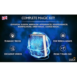 LUGY Magic Secrets - Magic Set for Beginners & Kids - Box of 70 Basic Level Magic Tricks & Illusions - Magician Supplies - Magic Starter & Learning Kit - Includes Video Tutorials - Age 8+