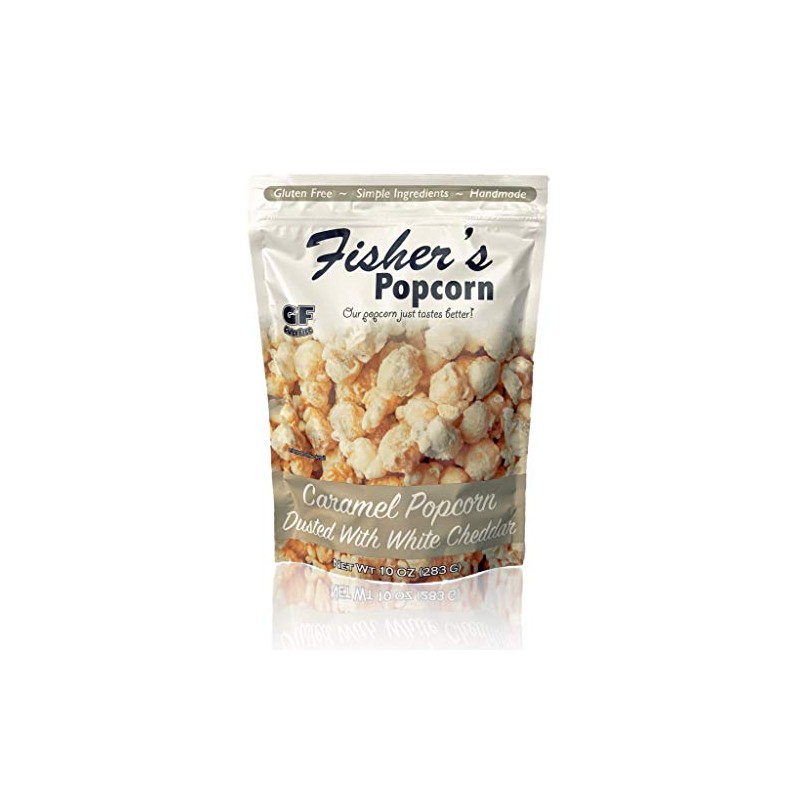 Fisher's Popcorn | Caramel Dusted with White Cheddar Flavor |