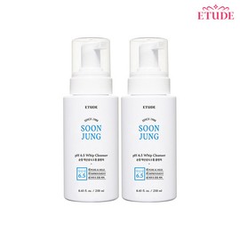 Etude Pure Mildly Acidic 6.5 Whip Cleanser (250ml) / 에뛰드 순정 약산성 6.5 휩 클렌저 250ml 2개