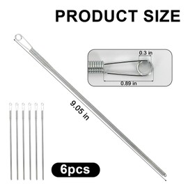 6pcs Spring Loop Drawstring Threader Tool for Hoodies, Sweatpants & Shorts - Bendable Metal Rope Threader Clip for Easy Sewing